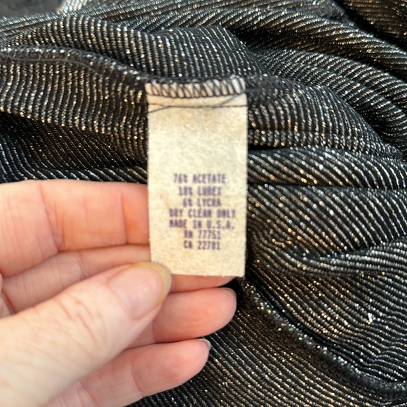 1990s Betsey Johnson silver and black sparkly dress - Picture 5 of 5